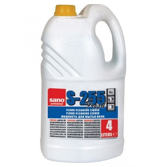 Detergent pardoseli parfumat Sano Professional Floor S-255 Fresh 4L Detergent pardoseli parfumat Sano Professional Floor S-255 Fresh 4L