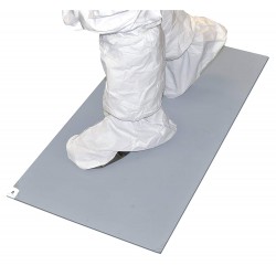 Covoras antibacterian tratat cu proprietăți dezinfectante Sticky Mat, 60 x 90 cm, 30 foi, gri