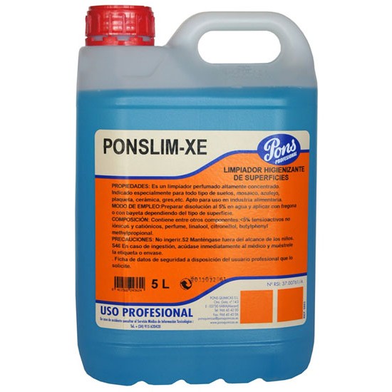PONSLIM-XE-Detergent igienizant universal, 5L, Asevi PONSLIM-XE-Detergent igienizant universal, 5L, Asevi