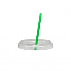 Capac plat cu orificiu pentru pai, 100 buc/set Capac plat cu orificiu pentru pai, 100 buc/set