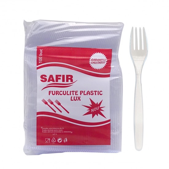 Furculite din plastic, LUX, 100 buc/set Furculite din plastic, LUX, 100 buc/set