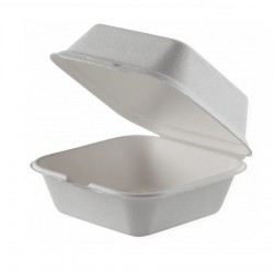 Caserola hamburger, trestie de zahar, 15*15 cm, 50 buc/set Caserola hamburger, trestie de zahar, 15*15 cm, 50 buc/set