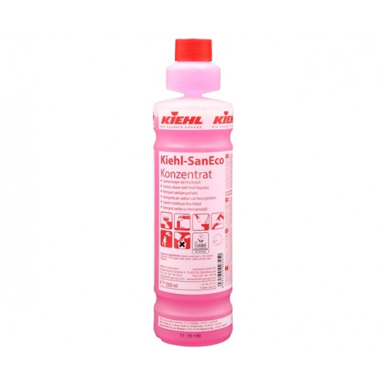 SANECO CONCENTRAT Manual - Detergent pentru obiecte sanitare cu parfum proaspat, 1 L, Kiehl