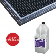 Pachet Covor folosit cu solutie igienizanta sau dezinfectanta Sani-Trax si Detergent dezinfectant Mikro quat extra 5 L Ecolab