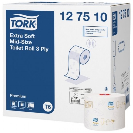 Hartie Igienica 3 straturi, 70 m / rola, Tork Extrasoft T6 Hartie Igienica 3 straturi, 70 m / rola, Tork Extrasoft T6
