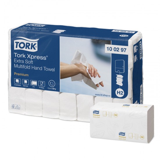 Prosoape hartie pliate, 100 buc / pachet, 2 straturi, 34 x 21 cm Tork Xpress Extra Soft