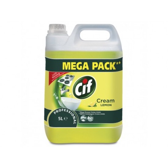 Crema de curatat non-abraziva Cif Professional, Lemon, 5L Crema de curatat non-abraziva Cif Professional, Lemon, 5L