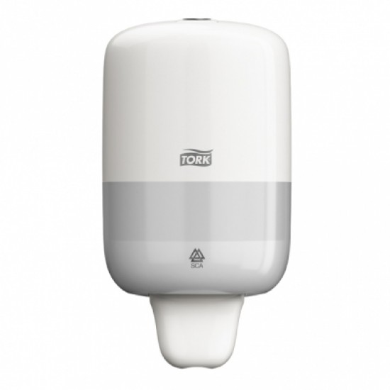 Dozator sapun lichid mic Tork, alb, 475 ml Dozator sapun lichid mic Tork, alb, 475 ml