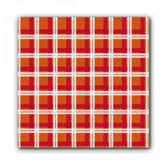 Fata de masa 100x100 cm, Scottish Orange/Red, FATO, 50 buc / pachet Fata de masa 100x100 cm, Scottish Orange/Red, FATO, 50 buc / pachet