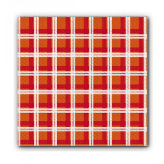 Fata de masa 100x100 cm, Scottish Orange/Red, FATO, 50 buc / pachet