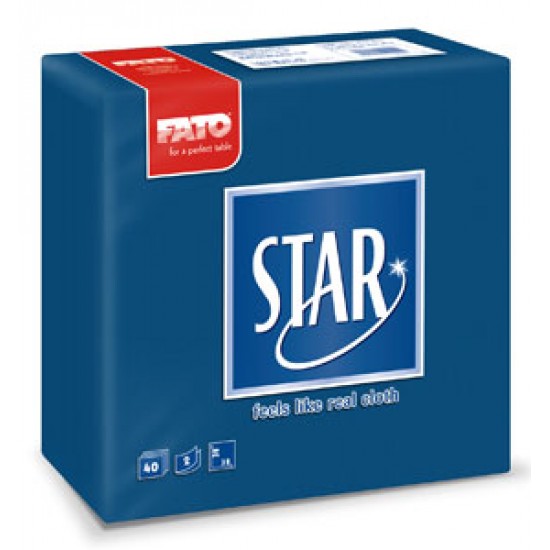 Servetele 38x38 cm, 2 straturi, embosate, Star Midnight Blue, Fato Servetele 38x38 cm, 2 straturi, embosate, Star Midnight Blue, Fato