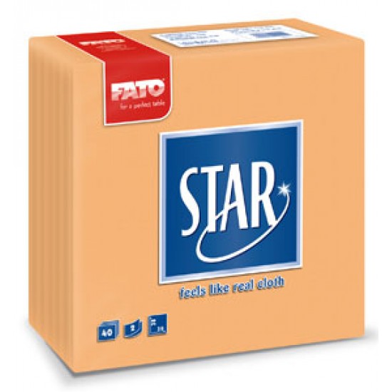 Servetele 38x38 cm, 2 straturi, embosate, Star Peach, Fato Servetele 38x38 cm, 2 straturi, embosate, Star Peach, Fato
