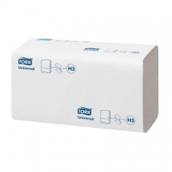 Prosoape pliate albe, 1 strat, 200 buc / pachet, Tork