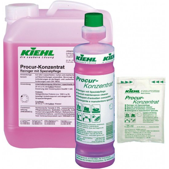 PROCUR CONCENTRAT-Detergent de intretinere cu substante de protectie, evita aderenta gumei de mestecat, a etichetelor, Kiehl, 1L