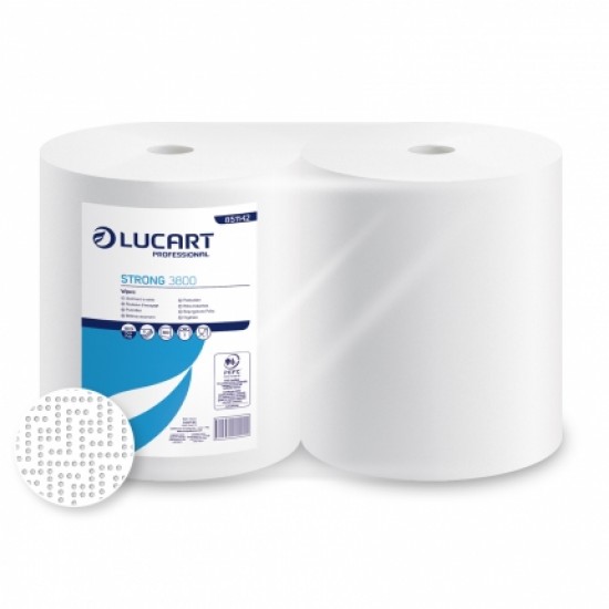 Lavete din hartie, pe rola, albe - Strong 3800 Joint, LUCART Lavete din hartie, pe rola, albe - Strong 3800 Joint, LUCART