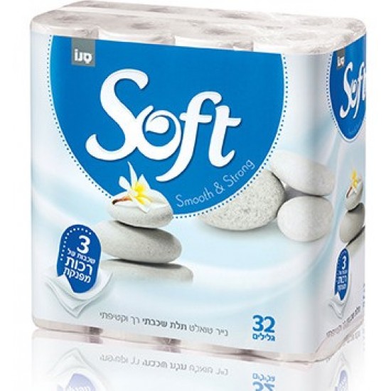 SANO PAPER (TOILET) SOFT SILK 3 straturi, 32 role/bax SANO PAPER (TOILET) SOFT SILK 3 straturi, 32 role/bax