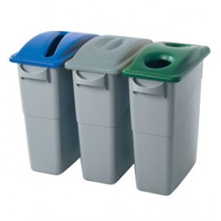 Capac deseuri hartie pentru container Slim Jim de 87 si 60 L, albastru, RUBBERMAID
