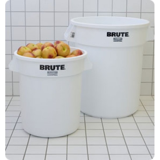 Container rotund Brute, 37.9 L, alb, RUBBERMAID