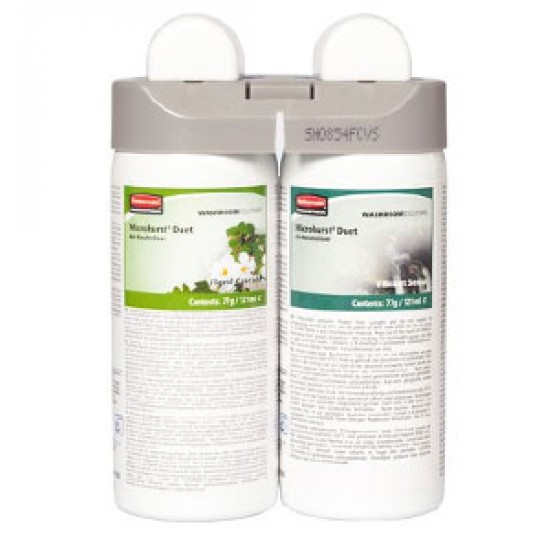 Odorizant dispenser Microburst Duet Floral cascade/Vibrant Sense, 2x121 ml, RUBBERMAID
