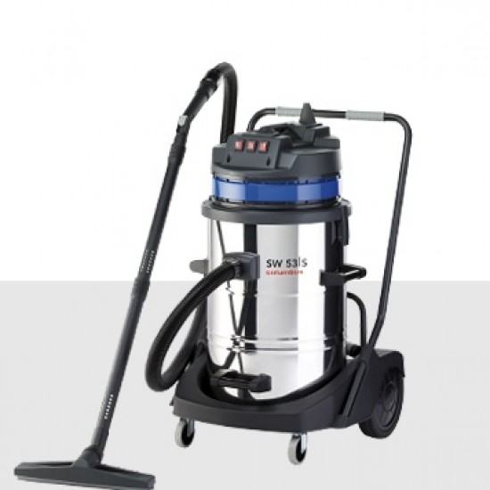 Aspirator pentru praf si lichide model SW 53|S cu cuva din inox si  cu 3 motoare, 3300 W, Columbus