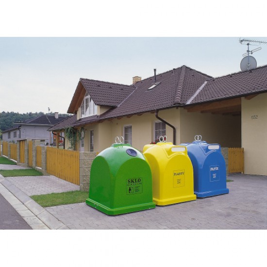 Eurocontainer din fibra de sticla 3.2 m3 pentru plastic GALBEN MEVATEC - Transport Inclus