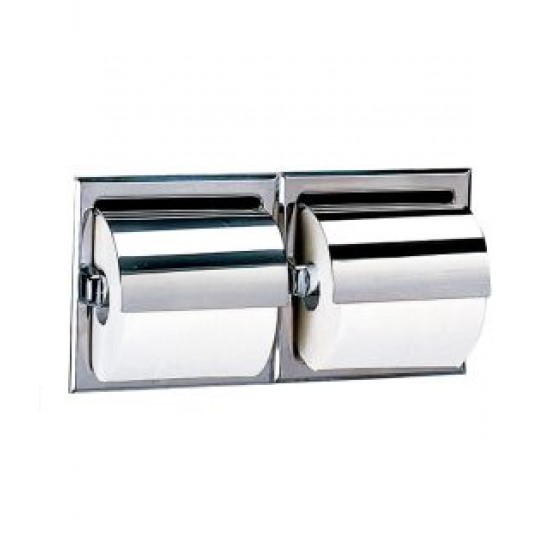 Suport dublu pentru role hartie igienica, inox finisaj lucios, Bobrick Suport dublu pentru role hartie igienica, inox finisaj lucios, Bobrick
