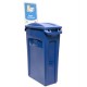 Capac deseuri amestecate pentru container Slim Jim de 87 si 60 L, albastru, RUBBERMAID