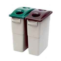 Capac deseuri sticla pentru container Slim Jim de 87 si 60 L, galben, RUBBERMAID