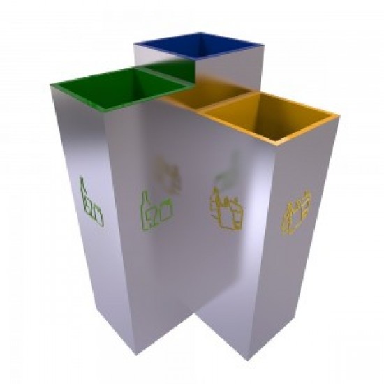 BERGEN A Set pentru colectarea selectiva cu design elegant pentru spatii publice BERGEN A Set pentru colectarea selectiva cu design elegant pentru spatii publice