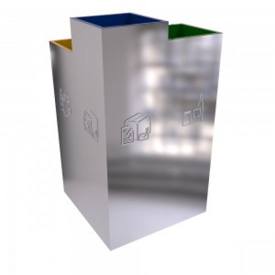 BERGEN A Set pentru colectarea selectiva cu design elegant pentru spatii publice BERGEN A Set pentru colectarea selectiva cu design elegant pentru spatii publice