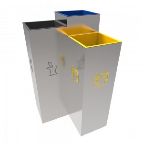 BERGEN A Set pentru colectarea selectiva cu design elegant pentru spatii publice BERGEN A Set pentru colectarea selectiva cu design elegant pentru spatii publice