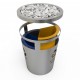 GENEVE SS Set de reciclare cu look modern din otel inoxidabil si pietre decorative GENEVE SS Set de reciclare cu look modern din otel inoxidabil si pietre decorative