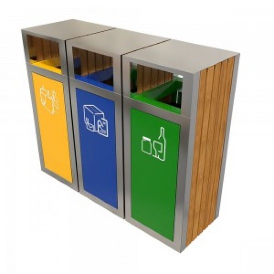 KUOKIO AS Set moderna de reciclare cu decor din lemn