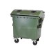 Eurocontainer din material plastic 1100 l cu capac rotund, culoare verde, cu inchizatoare pentru capac - colectare sticla MEVATEC - Transport Inclus Eurocontainer din material plastic 1100 l cu capac rotund, culoare verde, cu inchizatoare pentru capac - colectare sticla MEVATEC - Transport Inclus