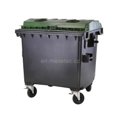 Eurocontainer din plastic, 1100L, capac plat, verde, fara inchizatoare - colectare sticla SULO - Transport Inclus Eurocontainer din plastic, 1100L, capac plat, verde, fara inchizatoare - colectare sticla SULO - Transport Inclus