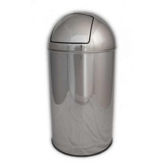 Cos gunoi PUSH, inox, 35 L