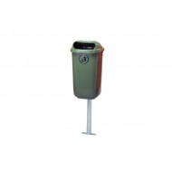 Cos stradal 50 l - verde, stalpul achizitionat separat Cos stradal 50 l - verde, stalpul achizitionat separat