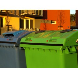 Container HDPE CLE 1100L cu capac rotund verde - Transport inclus Container HDPE CLE 1100L cu capac rotund verde - Transport inclus