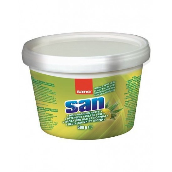 SANO SAN PASTA LEMON ALOE VERA, 500g, detergent pasta vase SANO SAN PASTA LEMON ALOE VERA, 500g, detergent pasta vase