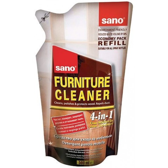 SANO FURNITURE REFILL, 500ml, detergent mobilier, formica si metal