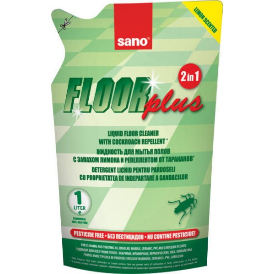 SANO FLOOR PLUS REFILL Manual, 750ml, detergent pardoseala SANO FLOOR PLUS REFILL Manual, 750ml, detergent pardoseala