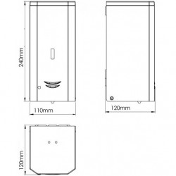 Dozator pentru sapun lichid, cu senzor infrarosu, Mediclinics, 1L Dozator pentru sapun lichid, cu senzor infrarosu, Mediclinics, 1L