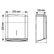 Dispenser pentru prosoape pliate din hartie, Mediclinics, otel negru-mat