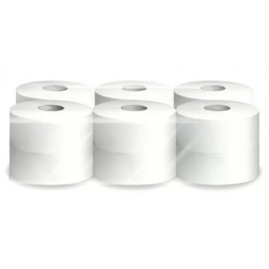 Hârtie igienică 100 m, in 2 straturi, extra albă, Mini Jumbo, AQAS Hârtie igienică 100 m, in 2 straturi, extra albă, Mini Jumbo, AQAS
