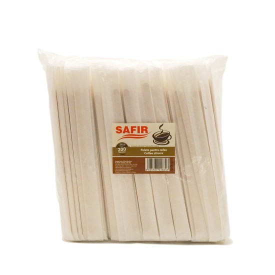 Set 200 bucati, Palete cafea lemn 14 cm ambalate individual Set 200 bucati, Palete cafea lemn 14 cm ambalate individual