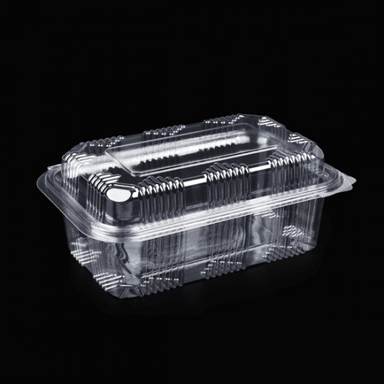 Set de 600 bucati, Caserola plastic 750 gr cu capac inalt, 245 x 193 x 79mm