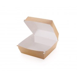 Set de 150 bucati, Hamburger box kraft, 12x12x7cm - 150 buc. Set de 150 bucati, Hamburger box kraft, 12x12x7cm - 150 buc.