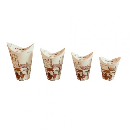 Pahare albe, design Butterfly City - 8 oz (236ml) - 100 buc. Pahare albe, design Butterfly City - 8 oz (236ml) - 100 buc.
