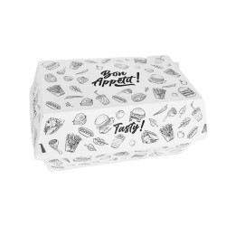 Set de 100 bucati, Hamburger box Urban, 13x13x11cm XL Set de 100 bucati, Hamburger box Urban, 13x13x11cm XL