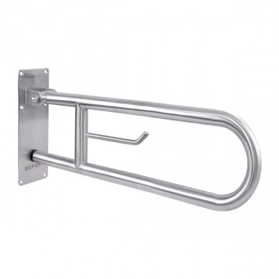 BARA PENTRU PERSOANE CU DIZABILITATI CU SUPORT HARTIE INOX SATINAT, NOFER BARA PENTRU PERSOANE CU DIZABILITATI CU SUPORT HARTIE INOX SATINAT, NOFER